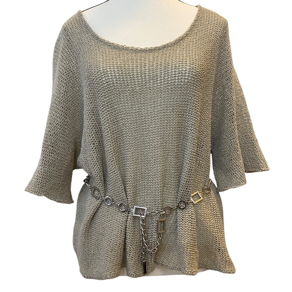 Silver Tone Metal Chain Belt Size M - Picture 5 of 9